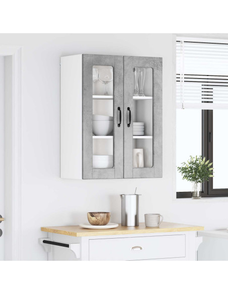 Mobile da cucina con lo scaffale Grigio cemento 60 x 31 x 80 cm