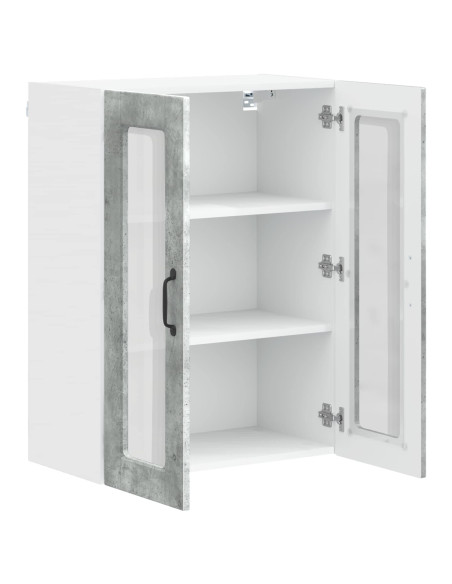 Mobile da cucina con lo scaffale Grigio cemento 60 x 31 x 80 cm