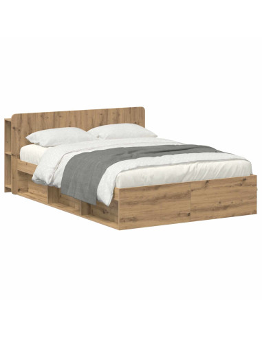 Telaio del letto con storage Rovere Artigianale 140 x 190 cm