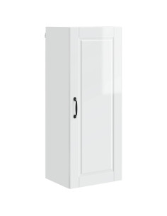 Mobile da cucina con lo scaffale Bianco Lucido 40 x 31 x 100 cm 2