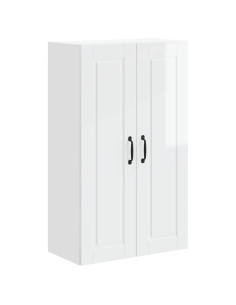 Mobile da cucina con lo scaffale Bianco Lucido 60 x 31 x 100 cm 2