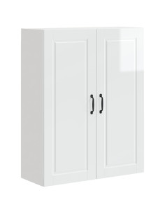 Mobile da cucina con lo scaffale Bianco Lucido 80 x 31 x 100 cm 2