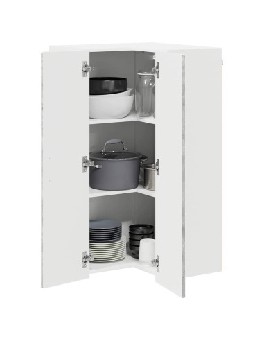 Mobile da cucina con porta Grigio cemento 57 x 57 x 100 cm