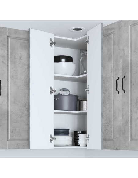 Mobile da cucina con porta Grigio cemento 57 x 57 x 100 cm