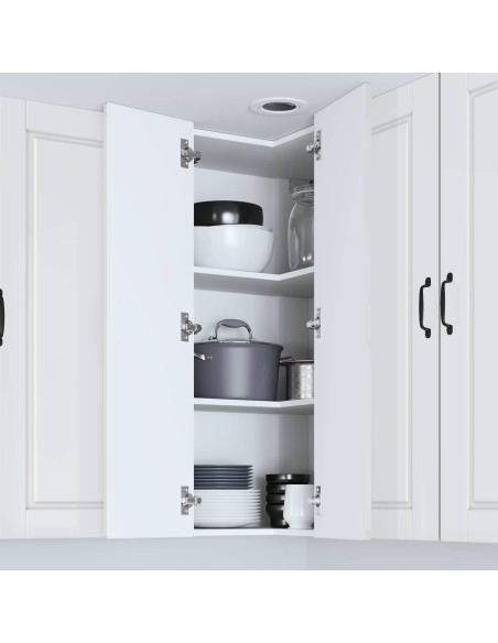 Mobile da cucina con lo scaffale Bianco Lucido 57 x 57 x 100 cm