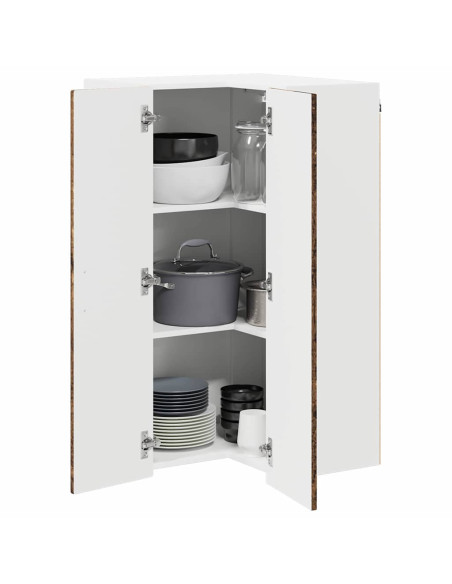 Mobile da cucina con lo scaffale Legno vecchio 57 x 57 x 100 cm