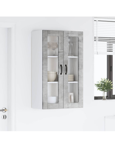 Mobile da cucina con porta Grigio cemento 60 x 31 x 100 cm