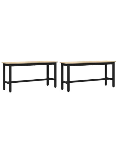 Panchina da pranzo 2 pcs Rovere Sonoma 100 x 32,5 x 48,5 cm