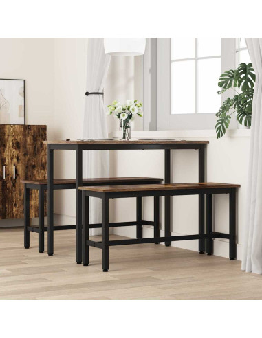 Panchina da pranzo Rovere fumé 100 x 32,5 x 48,5 cm