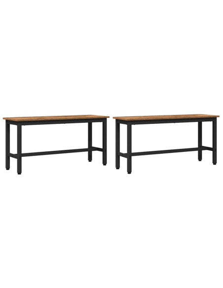 Panchina da pranzo 2 pcs Legno vecchio 100 x 32,5 x 48,5 cm
