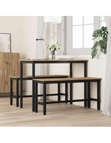 Panchina da pranzo Rovere artigianale 100 x 32,5 x 48,5 cm