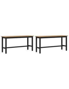 Panchina da pranzo 2 pcs Rovere artigianale 2
