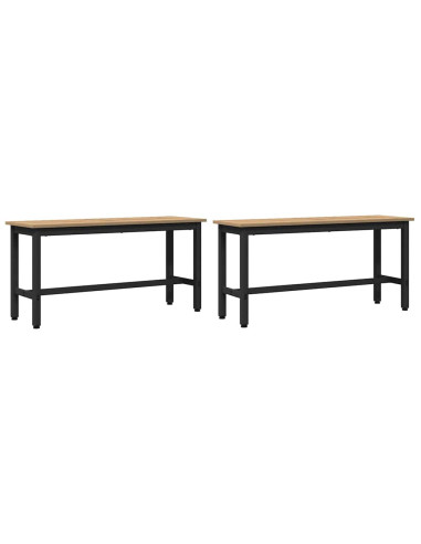 Panchina da pranzo 2 pcs Rovere artigianale