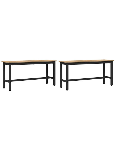Panchina da pranzo 2 pcs Rovere artigianale