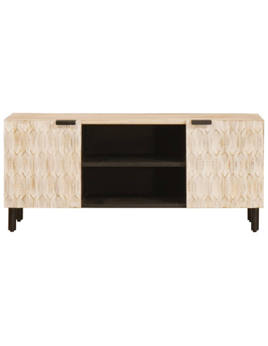 Mobile TV con porta Finitura Bianco Lavato 105 x 33 x 46 cm