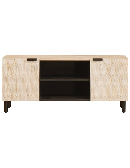 Mobile TV con porta Finitura Bianco Lavato 105 x 33 x 46 cm