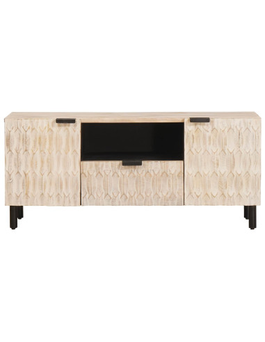 Mobile TV con cassetto Finitura Bianco Lavato 105 x 33 x 46 cm