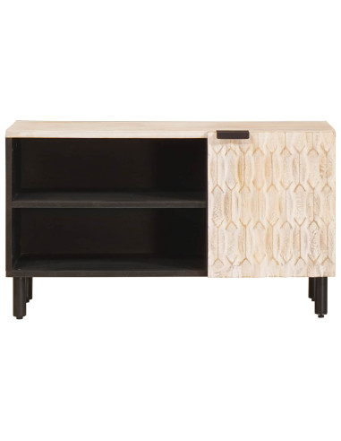 Mobile TV con porta Finitura Bianco Lavato 80 x 33 x 46 cm