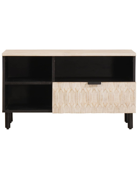 Mobile TV con cassetto Finitura Bianco Lavato 80 x 33 x 46 cm