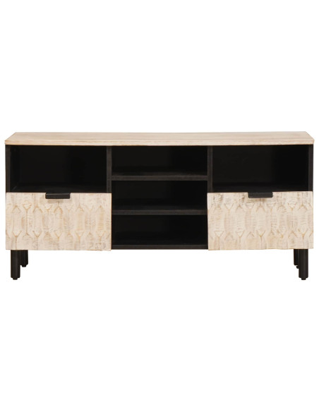 Mobile TV con cassetto Finitura Bianco Lavato 100 x 33 x 46 cm