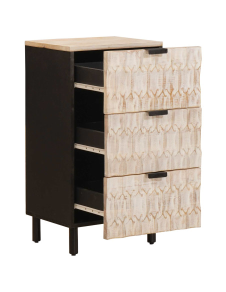 Credenza con cassetto Finitura Bianco Lavato 40 x 33 x 75 cm