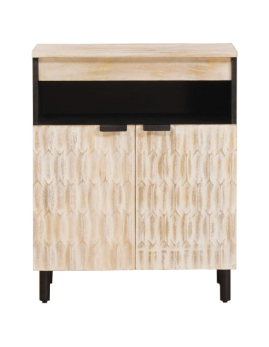 Credenza con porta Finitura Bianco Lavato 60 x 33 x 75 cm