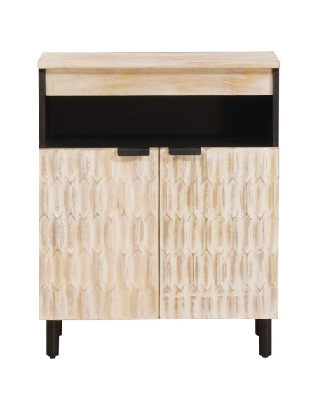 Credenza con porta Finitura Bianco Lavato 60 x 33 x 75 cm