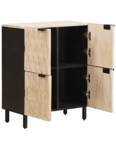 Credenza con porta Finitura Bianco Lavato 60 x 33 x 75 cm 2