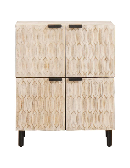 Credenza con porta Finitura Bianco Lavato 60 x 33 x 75 cm