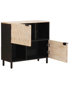 Credenza con porta Finitura Bianco Lavato 80 x 33 x 75 cm 2