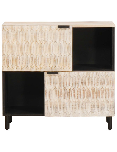 Credenza con porta Finitura Bianco Lavato 80 x 33 x 75 cm