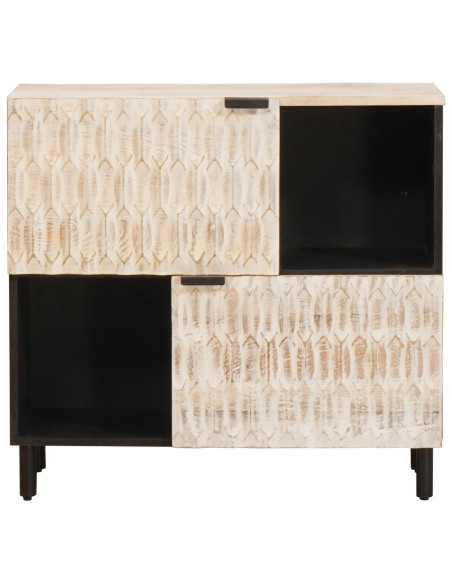 Credenza con porta Finitura Bianco Lavato 80 x 33 x 75 cm