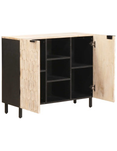 Credenza con lo scaffale Finitura Bianco Lavato 90 x 33 x 75 cm 2
