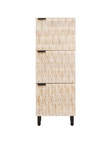 Credenza con porta Finitura Bianco Lavato 40 x 33 x 110 cm