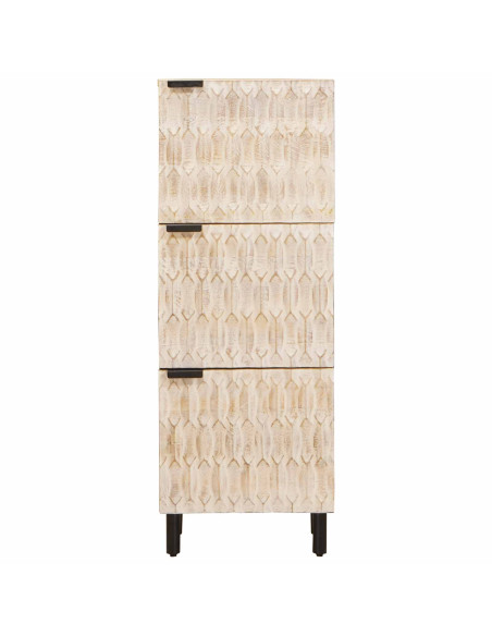 Credenza con porta Finitura Bianco Lavato 40 x 33 x 110 cm