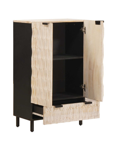 Credenza con cassetto Finitura Bianco Lavato 60 x 33 x 100 cm