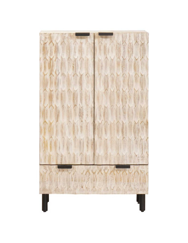 Credenza con cassetto Finitura Bianco Lavato 60 x 33 x 100 cm