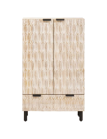 Credenza con cassetto Finitura Bianco Lavato 60 x 33 x 100 cm