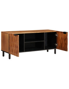 Mobile TV con porta Finitura Marrone Acacia 105 x 33 x 46 cm 2