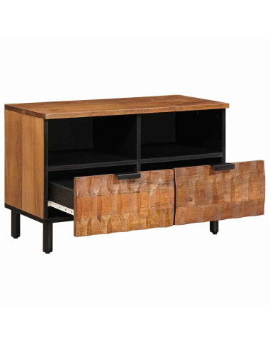 Mobile TV con cassetto Finitura Marrone Acacia 70 x 33 x 46 cm