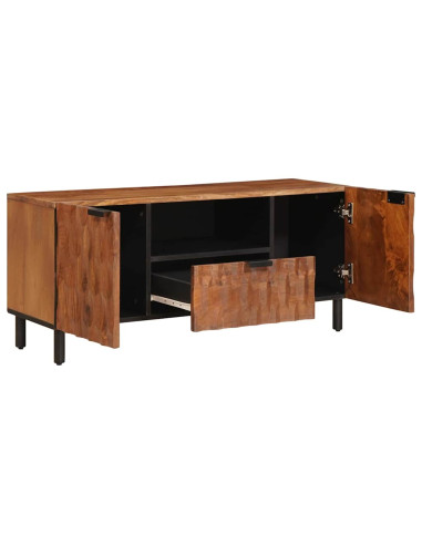 Mobile TV con cassetto Finitura Marrone Acacia 105 x 33 x 46 cm