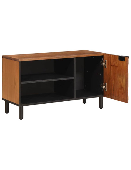 Mobile TV con porta Finitura Marrone Acacia 80 x 33 x 46 cm