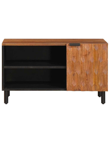 Mobile TV con porta Finitura Marrone Acacia 80 x 33 x 46 cm