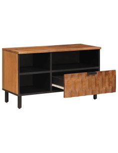 Mobile TV con cassetto Finitura Marrone Acacia 80 x 33 x 46 cm 2