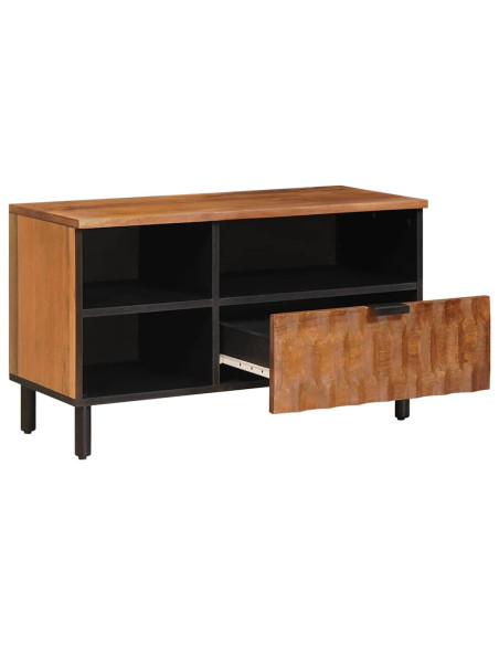 Mobile TV con cassetto Finitura Marrone Acacia 80 x 33 x 46 cm