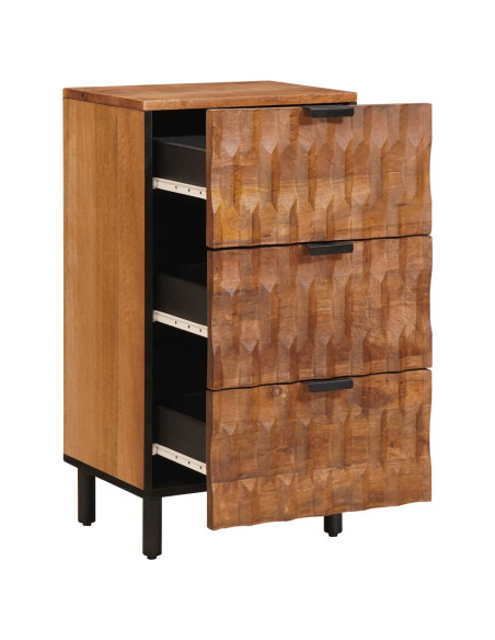 Credenza con cassetto Finitura Marrone Acacia 40 x 33 x 75 cm