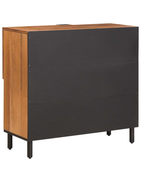 Credenza con porta Finitura Marrone Acacia 80 x 33 x 75 cm