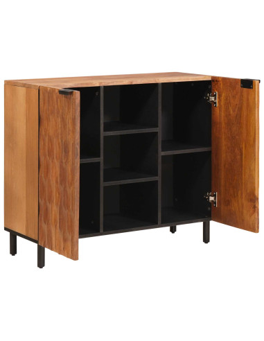 Credenza con porta Finitura Marrone Acacia 90 x 33 x 75 cm
