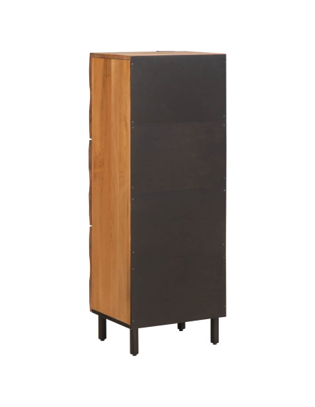 Credenza con porta Finitura Marrone Acacia 40 x 33 x 110 cm