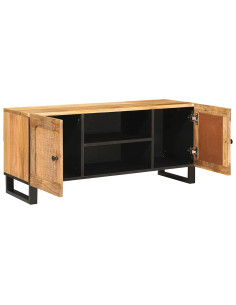 Mobile TV Marrone 105 x 33 x 46 cm Legno di mango massello 2